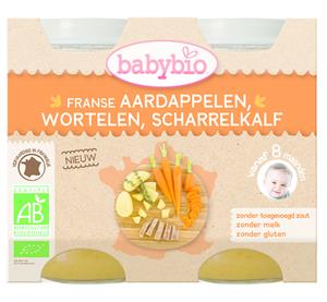 Babybio Aardappel wortel kalf bio 2x200g