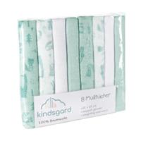 kindsgard hydrofiele doeken bovbov 8-pack mint