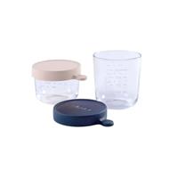 Cstore BEABA Box 2 porties glas 150 ml roze, 250 ml donkerblauw