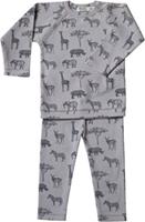 Snoozebaby Organische Pyjama Safari Grey - maat 74/80