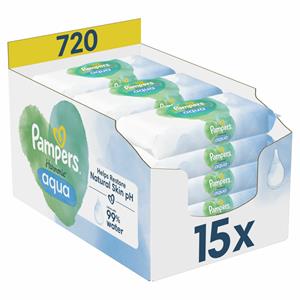 Pampers Harmonie Aqua Babydoekjes - 15 x 48 babydoekjes - 720 stuks