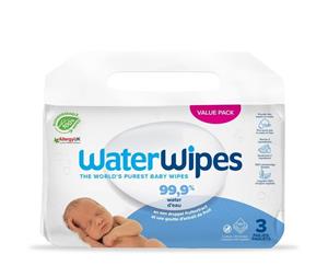 Waterwipes Billendoekjes - Gevoelige huid - 3 x 60 stuks - Plasticvrij