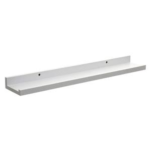 5five Foto wandplank Fixy - wit - eiken hout look - x 10 x 4 cm -