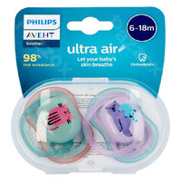 Philips Avent Ultra Air Fopspeen 6-18 maanden Meisje 2 stuks