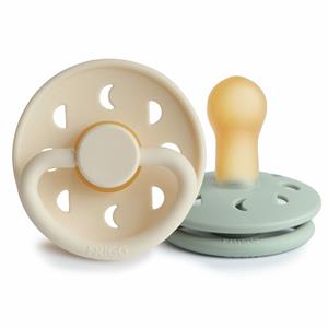 FRIGG Moon Fopspeen Cream / Sage 6-18 Mnd 2 Stuks