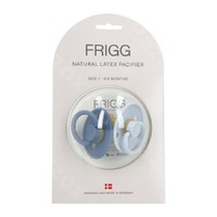 FRIGG Rope Fopspeen Ocean Blue / Powder Blue 0-6 Mnd 2 Stuks