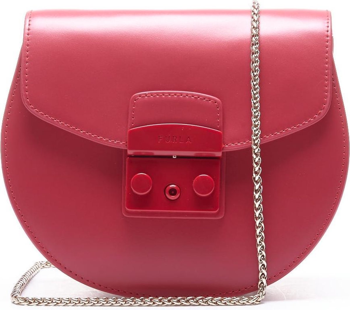 Furla Metropolis Mini Crossbody Round - Ruby Rood - Vrouwen - Maat OS