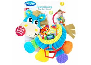 Playgro Bijtboekje Musical Clip Clop Teether Book