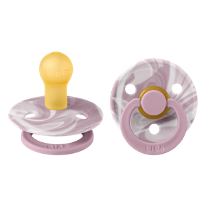 Bibs Round Pacifier - Stage 1 Fopspeen - 0+ maanden - 2 stuks - Heather White / Heather White