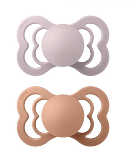 Bibs Supreme Pacifier - Stage 1 Fopspeen - 0/6 maanden - 2 stuks - Pink Plum / Peach