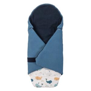 ULLENBOOMÂ Einschlagdecke - Blau Wale - FÃ¼r Babyschalen, Kindersitze, Babywannen - Geeignet fÃ¼r 3- und 5-Punkt-Gurte, FÃ¼r Herbst, Winter und Fr&Atild