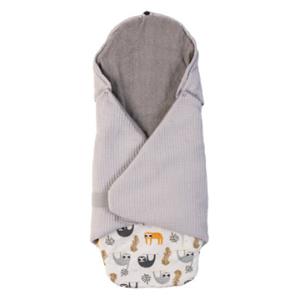 ULLENBOOMÂ Einschlagdecke - Grau Faultiere - FÃ¼r Babyschalen, Kindersitze, Babywannen - Geeignet fÃ¼r 3- und 5-Punkt-Gurte, FÃ¼r Herbst, Winter und Fr&