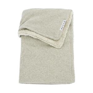 Deken Ledikant Meyco Knit Basic Teddy Sand Melange