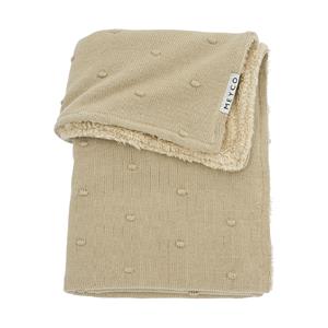 Deken Ledikant Meyco Mini Knots Teddy Sand