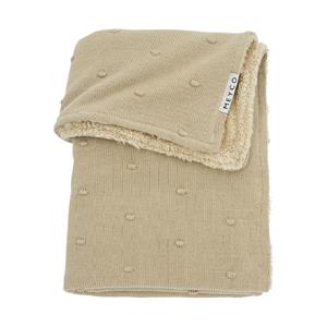 Meyco Mini Knots Fleece Ledikantdeken 100 x 150 cm Sand