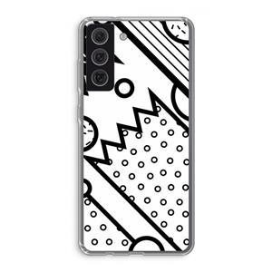 CaseCompany Pop Art #4: Samsung Galaxy S21 FE Transparant Hoesje