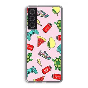 CaseCompany Things Jamie Loves: Samsung Galaxy S21 FE Transparant Hoesje