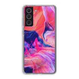 CaseCompany Earth And Ocean: Samsung Galaxy S21 FE Transparant Hoesje