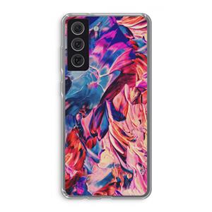 CaseCompany Pink Orchard: Samsung Galaxy S21 FE Transparant Hoesje
