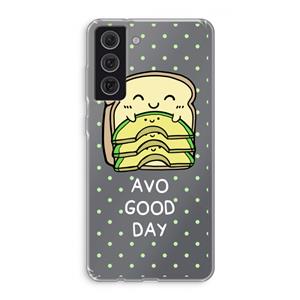 CaseCompany Avo Good Day: Samsung Galaxy S21 FE Transparant Hoesje