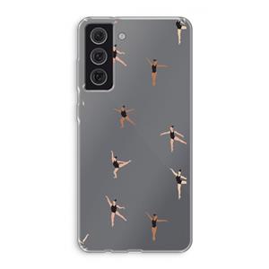CaseCompany Dancing #1: Samsung Galaxy S21 FE Transparant Hoesje