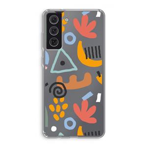 CaseCompany Abstract: Samsung Galaxy S21 FE Transparant Hoesje