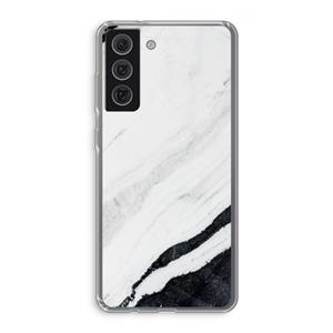CaseCompany Elegante marmer: Samsung Galaxy S21 FE Transparant Hoesje