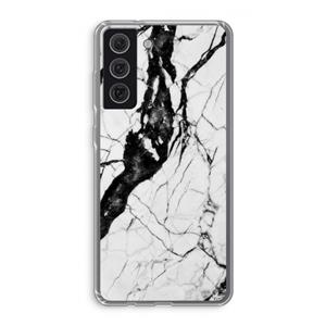 CaseCompany Witte marmer 2: Samsung Galaxy S21 FE Transparant Hoesje
