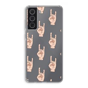 CaseCompany Rock: Samsung Galaxy S21 FE Transparant Hoesje