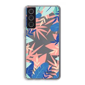 CaseCompany Tropisch: Samsung Galaxy S21 FE Transparant Hoesje