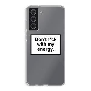CaseCompany My energy: Samsung Galaxy S21 FE Transparant Hoesje