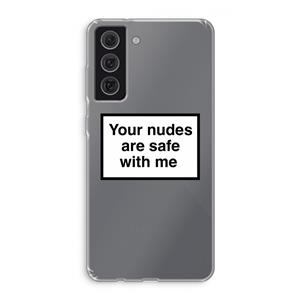 CaseCompany Safe with me: Samsung Galaxy S21 FE Transparant Hoesje