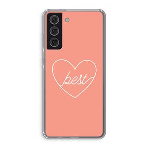 CaseCompany Best heart: Samsung Galaxy S21 FE Transparant Hoesje
