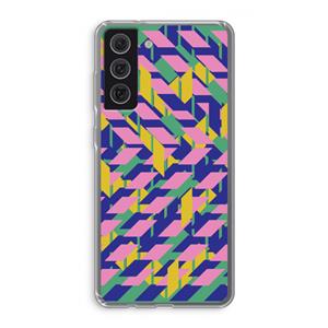 CaseCompany Skew Blush 1: Samsung Galaxy S21 FE Transparant Hoesje
