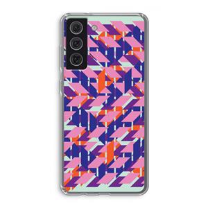 CaseCompany Skew Blush 3: Samsung Galaxy S21 FE Transparant Hoesje