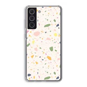 CaseCompany Terrazzo N°21: Samsung Galaxy S21 FE Transparant Hoesje