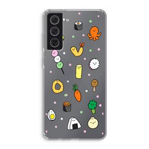 CaseCompany Happy bento friends: Samsung Galaxy S21 FE Transparant Hoesje