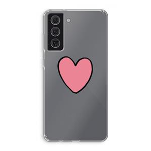 CaseCompany Hartje: Samsung Galaxy S21 FE Transparant Hoesje