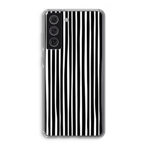 CaseCompany Stripes: Samsung Galaxy S21 FE Transparant Hoesje