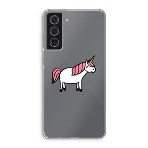CaseCompany Eenhoorn: Samsung Galaxy S21 FE Transparant Hoesje