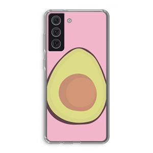 CaseCompany Avocado: Samsung Galaxy S21 FE Transparant Hoesje