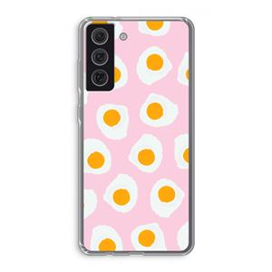 CaseCompany Dancing eggs: Samsung Galaxy S21 FE Transparant Hoesje