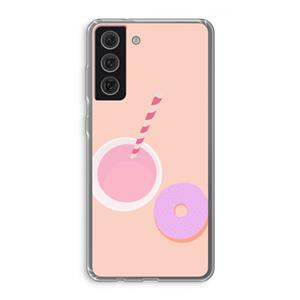 CaseCompany Donut: Samsung Galaxy S21 FE Transparant Hoesje