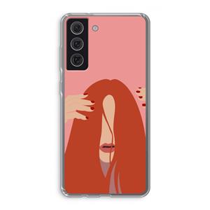 CaseCompany Woke up like this: Samsung Galaxy S21 FE Transparant Hoesje