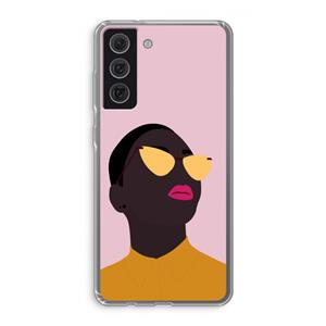 CaseCompany Yellow glasses: Samsung Galaxy S21 FE Transparant Hoesje