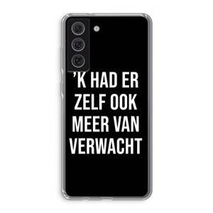 CaseCompany Meer verwacht - Zwart: Samsung Galaxy S21 FE Transparant Hoesje