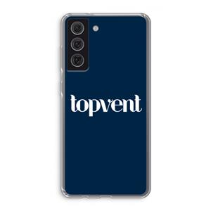 CaseCompany Topvent Navy: Samsung Galaxy S21 FE Transparant Hoesje