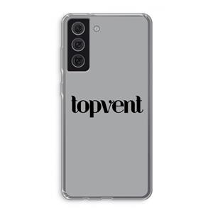 CaseCompany Topvent Grijs Zwart: Samsung Galaxy S21 FE Transparant Hoesje