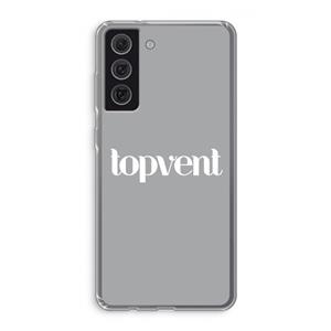 CaseCompany Topvent Grijs Wit: Samsung Galaxy S21 FE Transparant Hoesje