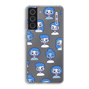 CaseCompany Gezichtjes: Samsung Galaxy S21 FE Transparant Hoesje